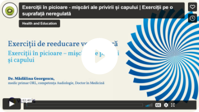 Exerciţii în picioare – mișcări ale privirii și capului | Exerciții pe o suprafață neregulată