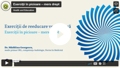 Exerciţii în picioare – mers drept